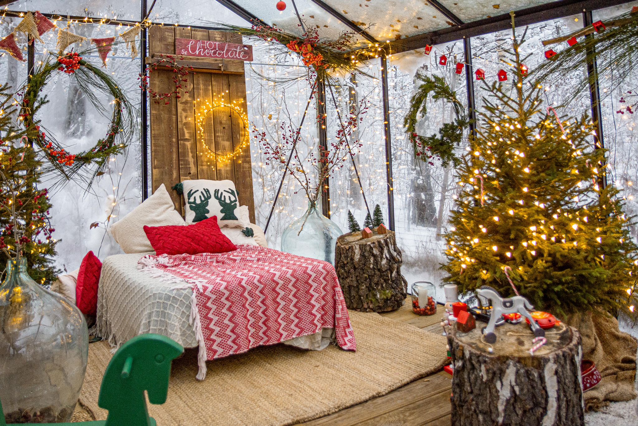 Studio fotograficzne w szklarni ogrodowej